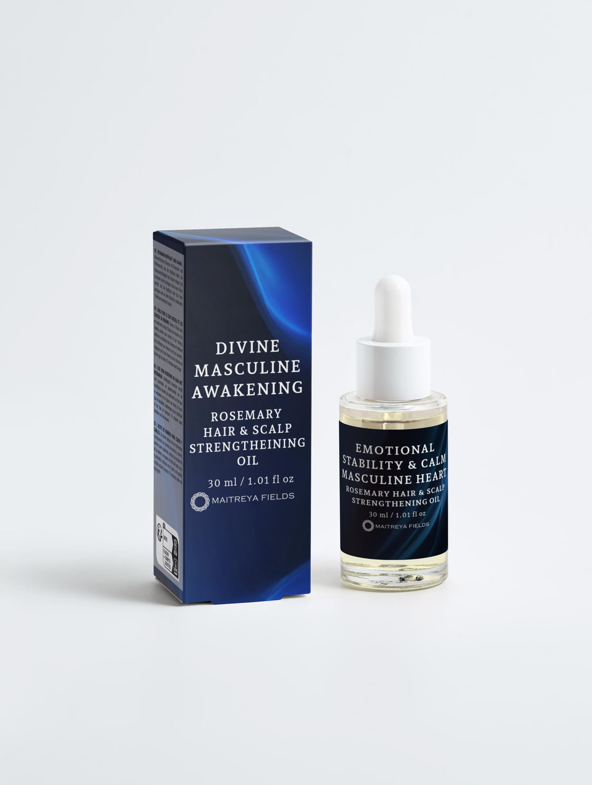 EMOTIONAL STABILITY & CALM MASCULINE HEART - Rosemary Hair & Scalp Strengthening Oil – Maitreya Fields
