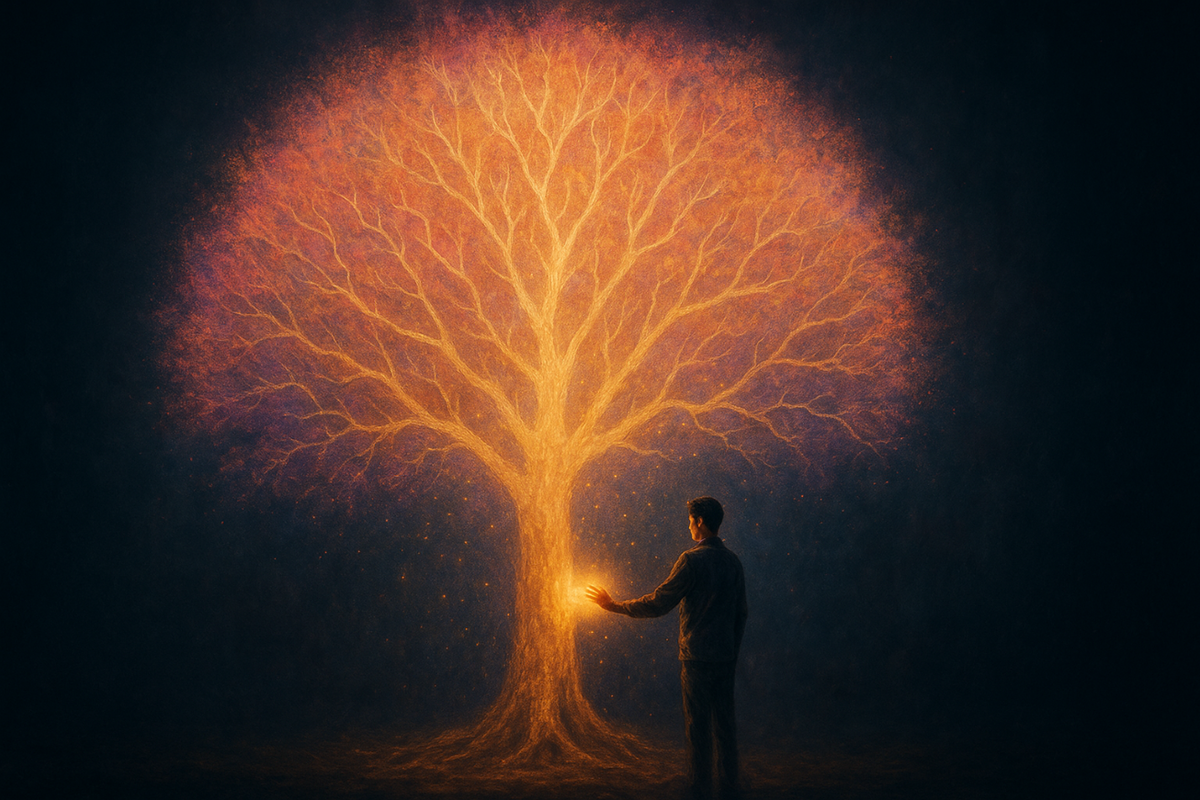 tree energy exchange visual concept