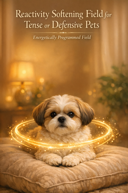 Reactivity Softening Support for Tense or Defensive Animals by Vega Fields™  (Digital Mandala &amp; Audio)