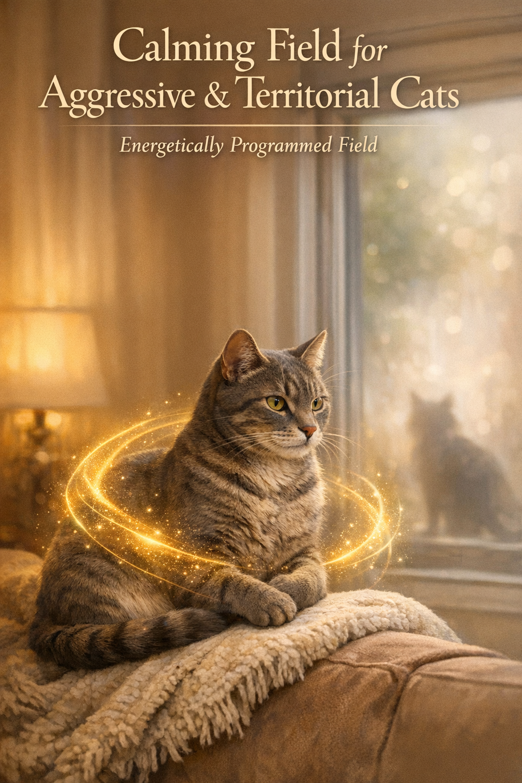 Sanftes Feld für territoriale oder defensive Katzen von Vega Fields™ (Digitales Mandala &amp; Audio)