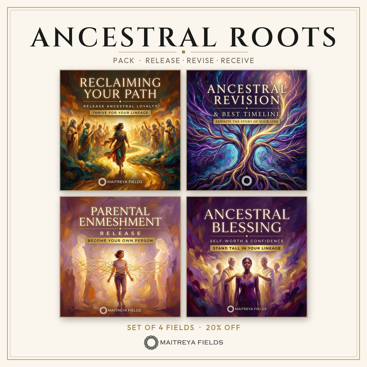 Ancestral Roots Pack — set of 4 fields, 20% off