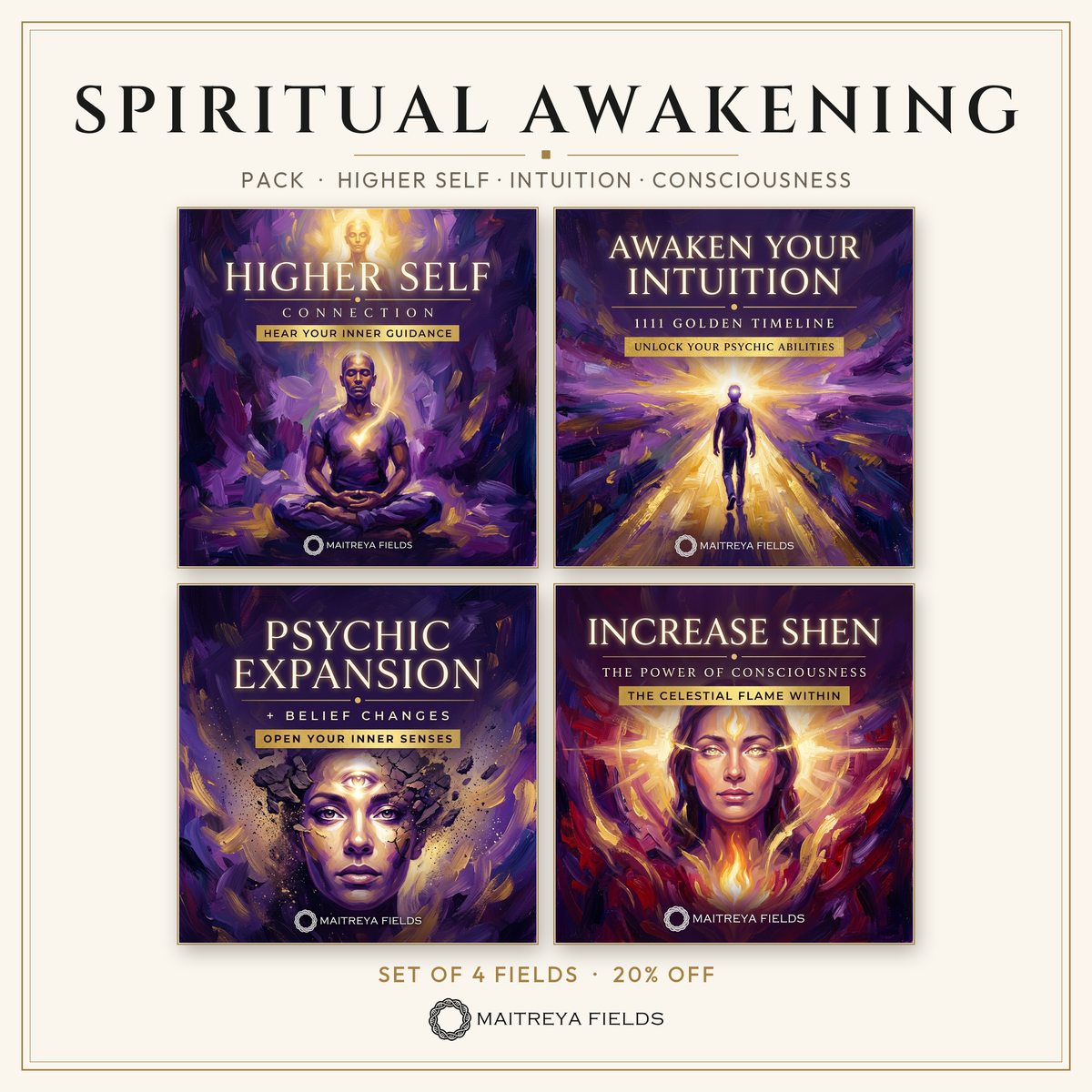 Spiritual Awakening Pack — set of 4 fields, 20% off